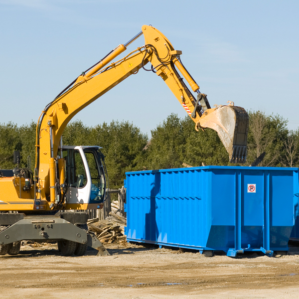 are there any restrictions on where a residential dumpster can be placed in Minden